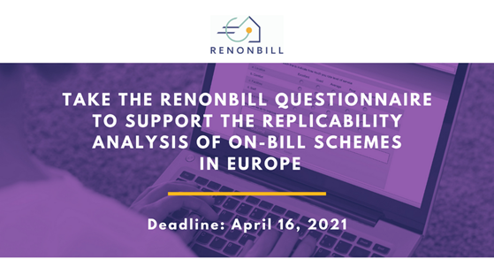 RenOnBill calls on energy utilities and financial institutions to fill in a questionnaire helping on-bill replicability